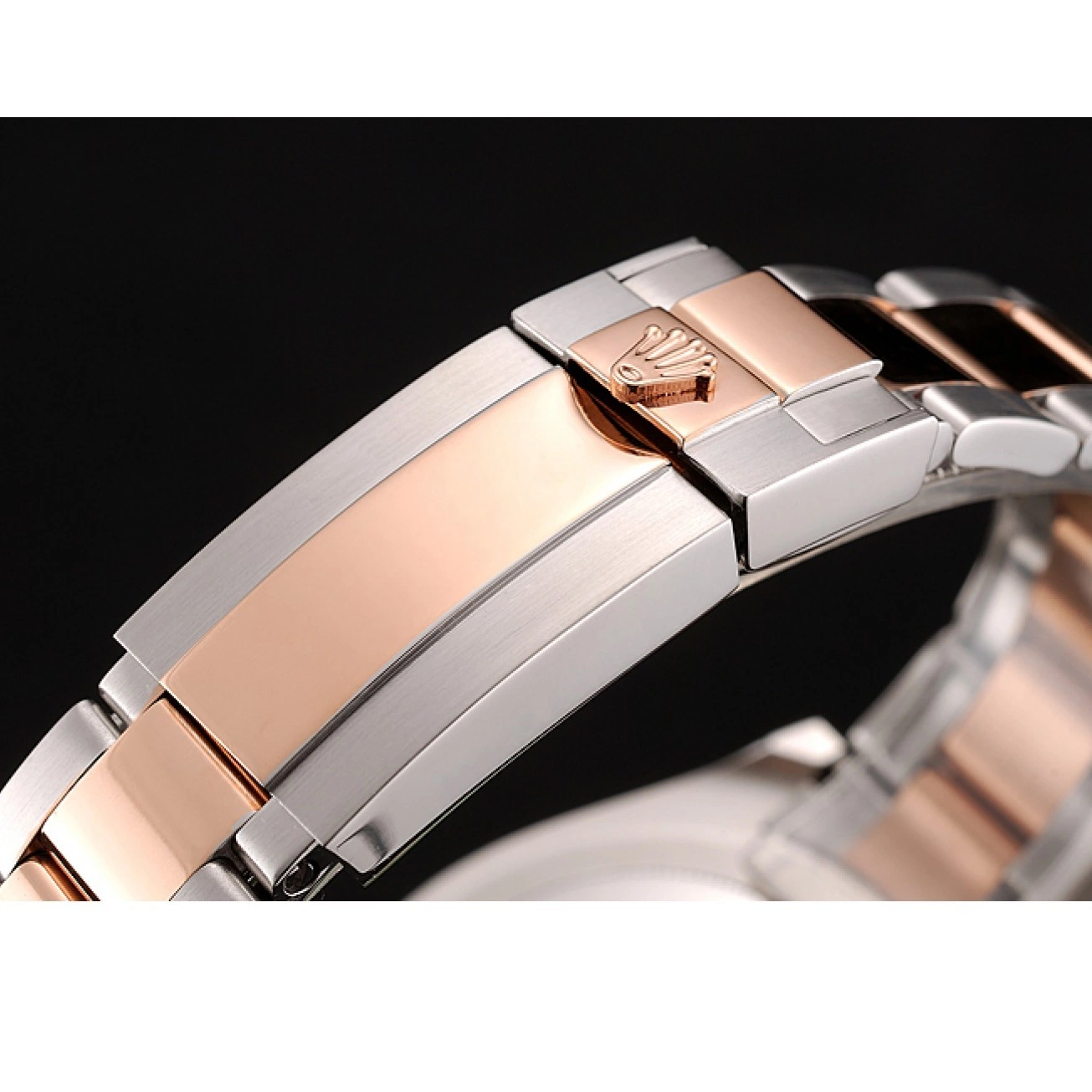 MiroTime 0712 Rolex Yacht Master Rose Gold Dial Two Tone Stainless Steel Bracelet 1453864